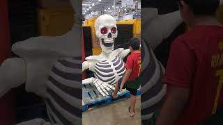 Giant Ground Breaking Skeleton at Costco [upl. by Darelle281]