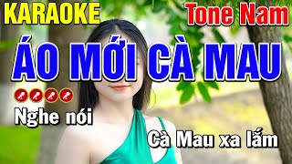 ✔️ ÁO MỚI CÀ MAU Karaoke Tone Nam  Mạnh Hùng Karaoke [upl. by Eed]