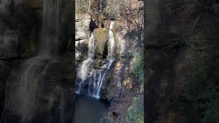 Bushkill Falls 🍂🌳 fall hiking waterfall vlog subscribe [upl. by Annaik774]