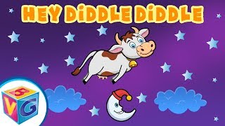 Hey Diddle Diddle Kids Song  Watch the Cow Jump Over the Moon [upl. by Rehpotsirhk]