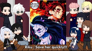 •●🍥 Demon slayer react to Douma♪  ⚔️●• gacha club  GRV  PART 1 kimetsu no yaiba gacha [upl. by Ardnoek]