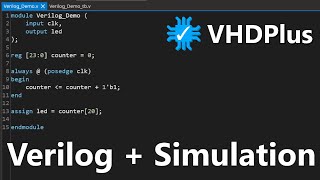 Verilog and the VHDPlus IDE  Simulation with Verilog and Modelsim [upl. by Kirad845]