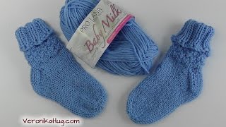 Stricken  Socken  Baby Größe 2021  Teil 2  Veronika Hug [upl. by Shandeigh]