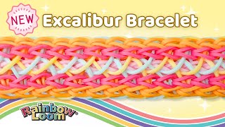 NEW Excalibur Rainbow Loom Bracelet Tutorial by Angelynn TutorialsByA™  Advanced Level Design [upl. by Tillie699]