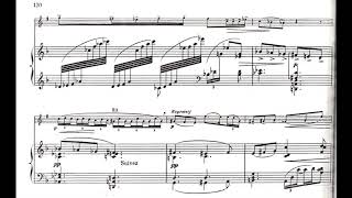 Phillipe Gaubert  Fantaisie for Clarinet and Piano 1911 ScoreVideo [upl. by Sherrard]