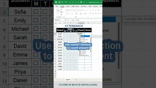 Make Attendance sheet Attendance register in Excel Easily exceltips exceltutorial productivity [upl. by Ardnek416]