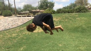 How to do a front flip for beginners flat ground [upl. by Clawson]