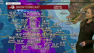 Denver snow forecast Latest potential totals timeline [upl. by Janette959]