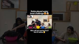 Rabia played water bowl challenge 😱sistrology shorts trending [upl. by Thelma618]