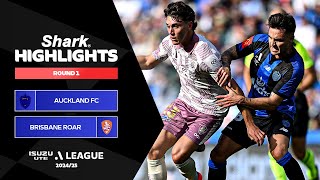 Auckland FC v Brisbane Roar FC  Shark Highlights  Isuzu UTE ALeague 202425  Round 01 [upl. by Panthia]