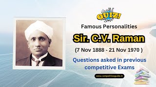 C V Raman Quiz [upl. by Orlov]