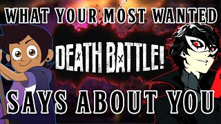 What Your Most Wanted DEATH BATTLE Says About You 100 Accurate [upl. by Philemon704]