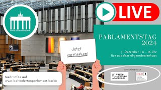 4 Berliner Behindertenparlament  live aus dem Abgeordnetenhaus [upl. by Yrakaz]