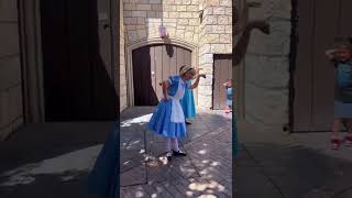 Peter Pan Wendy Darling and Alice play Simon Says at Disneyland [upl. by Ahsetan]