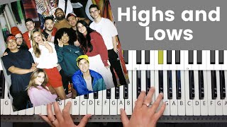 Highs and Lows  Hillsong Young amp Free Piano Tutorial and Chords [upl. by Terrel]