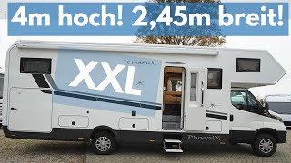 GRÖSSTES 749 TONNEN WOHNMOBIL ❤️ Phoenix 2024 Maxi Alkoven 8800 BGSX 245m XXL Höhe [upl. by Hubsher]