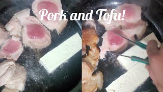 Pork and tofu Lets fry tokwat baboy ASMR cheers 🍻 [upl. by Anniala]