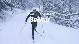 Vasaloppsskolan – Backar Träna på snö del 3 av 4 [upl. by Ecirrehs]