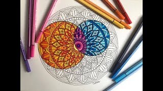 TUTO Faire un MANDALA Coloriage [upl. by Yror139]