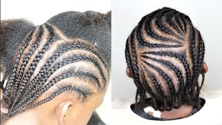 KIDS NATURAL 4C HAIR CORNROWS STYLE [upl. by Nary]