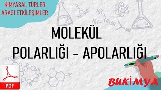 MOLEKÜL POLARLIĞI  MOLEKÜLLERDE POLARLIK APOLARLIK [upl. by Sonnnie613]