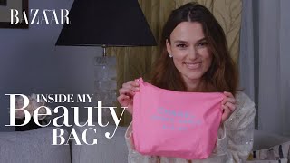 Keira Knightley  Inside my beauty bag  Bazaar UK [upl. by Nalepka]