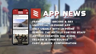 APP NEWS  Fivem unofficial lbphone application  required lbphone [upl. by Tobin]