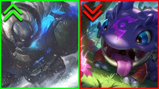 10 Skins That Buff Your Champ and 10 That Nerf Them  Pay To Win and Pay To Lose Skins In League [upl. by Mathew]