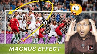 Simulating the MAGNUS EFFECT in a FOOTBALL Free Kick  using SCILAB [upl. by Sacrod]