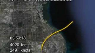 NTSB Crash Animation Cessna 550 Over Milwaukee [upl. by Brit]