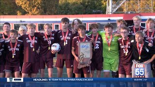 High School Soccer Concordia falls to Evansville Memorial in 2a state final [upl. by Nyrtak]