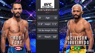 ROB FONT VS DEIVESON FIGUEIREDO FULL FIGHT UFC ON ESPN 52 [upl. by Anires]