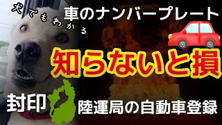 滋賀県守山陸運局 自動車移転登録 ナンバープレート 封印 [upl. by Gnak736]