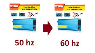 50 hz TO 60 hz  CONVERTING PURE SINE WAVE INVERTER FREQUENCY RATING [upl. by Cosimo100]