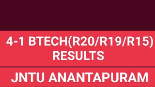 JNTUA 41 BTECHR20R19R15 RESULTS jntua [upl. by Elesig]