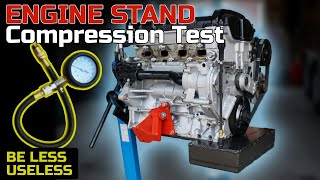 Compression Test on an ENGINE STAND  Quick amp Easy DIY [upl. by Nnaesor]