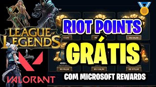 COMO GANHAR RIOT POINTS GRÁTIS COM MICROSOFT REWARDS [upl. by Filberte]