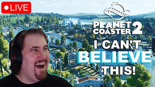 LIVE ITS HERE Building 7 Flags Atlantis Waterpark  Planet Coaster 2 Release Gameplay [upl. by Ayle]