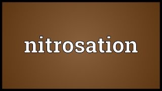 Nitrosation Meaning [upl. by Arita]