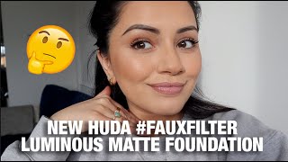 NEW HUDA BEAUTY FAUXFILTER LUMINOUS MATTE FOUNDATION  KAUSHAL BEAUTY [upl. by Ahtenek]