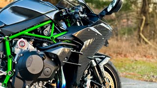 NINJA H2 FULL CARBON FIBER BUILD FRONT END CARBON INSTALL [upl. by Ima447]