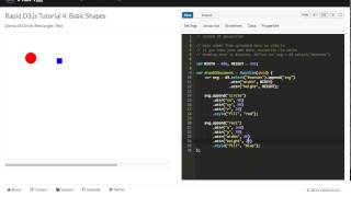 Rapid D3js Tutorial 4 Basic Shapes [upl. by Valerian649]