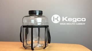 Kegco Wide Mouth Carboy  Make Cleaning Easy and your Homebrew Sanitary [upl. by Aiveneg]