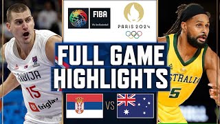 SERBIA vs AUSTRALIA FULL GAME HIGHLIGHTS  2024 Paris Olympics Basketball  August 6 2024  2K24 [upl. by Gardal786]