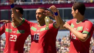 Fifa World Cup 2022  Morocco vs Croatia  Full Game  Fifa 22 [upl. by Axia]