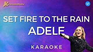 Adele  Set fire to the rain Karaoke [upl. by Ancelin]