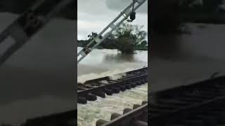 Very emotional moment warangal to Vijayawada railway track motham virigipoendi due to heavy 🌧️🌧️🌧️😥 [upl. by Drue937]