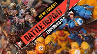 NEW CODEX Space Marines vs Emperors Children 4Player Game  Warhammer 40k Battle Report [upl. by Hannah273]