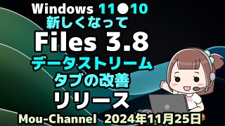 Windows 11●10●新しくなって●Files 38●データストリーム●タブの改善等●リリース [upl. by Meedan]