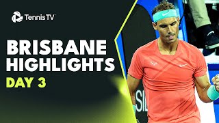 Nadal Comeback vs Thiem Korda Kokkinakis In Action  Brisbane 2024 Day 3 Highlights [upl. by Elma]